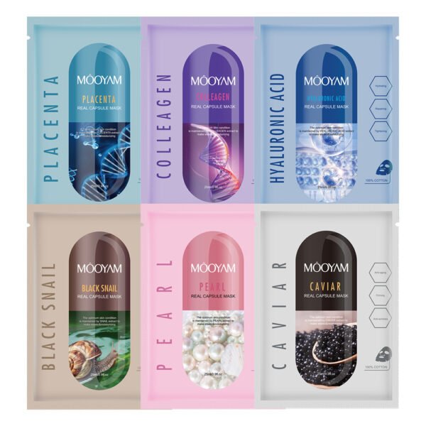 MOOYAM Collagen Mask Snail Pearl Mask Hydrating and Moisturizing Sheep Placenta Hyaluronic Acid Caviar Mask Manufacturer Wholesale Private Label OEM - Image 3