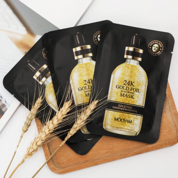 MOOYAM 24K Mask Moisturizing Hydrating Gold Hyaluronic Acid Bio-Collagen Mask Factory Wholesale Private Label OEM - Image 3