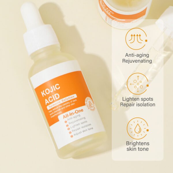 MOOYAM Turmeric Kojic Acid Essence Liquid Whitening Anti-Acne Facial Essence Factory Wholesale Private Label OEM - Image 4