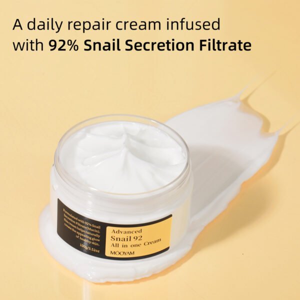 MOOYAM Advanced Snail 92 All in one Cream Hydrating Moisturizing Snail Cream Factory Wholesale Private Label OEM - Image 4