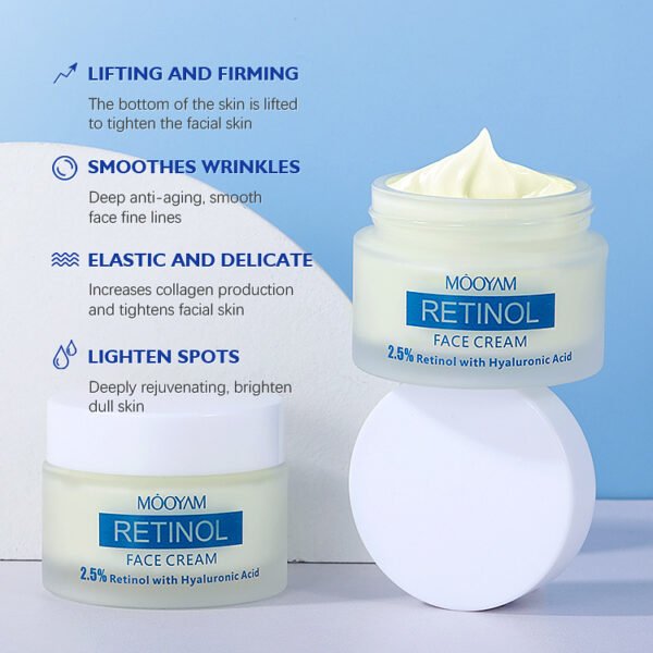 MOOYAM Hyaluronic Acid Retinol Retinol Cream Anti-wrinkle Anti-aging Firming Essence Cream Retinol Cream Manufacturer Wholesale Private Label OEM - Image 5