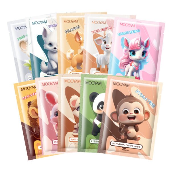 MOOYAM Cartoon Animal Mask Moisturizing Repair Full English Sheet Hyaluronic Acid Moisturizing Mask Factory Wholesale Private Label OEM - Image 7
