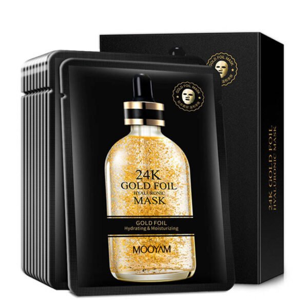 MOOYAM 24K Mask Moisturizing Hydrating Gold Hyaluronic Acid Bio-Collagen Mask Factory Wholesale Private Label OEM
