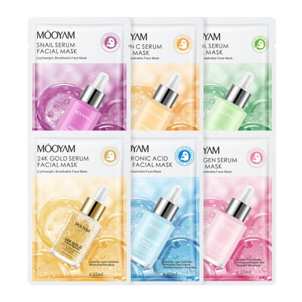 MOOYAM 24K Gold Snail Retinol Essence Mask Moisturizing VC Hyaluronic Acid Collagen Mask Factory Wholesale Private Label OEM - Image 7