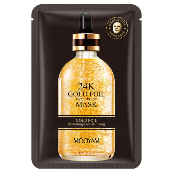 MOOYAM 24K Mask Moisturizing Hydrating Gold Hyaluronic Acid Bio-Collagen Mask Factory Wholesale Private Label OEM - Image 7