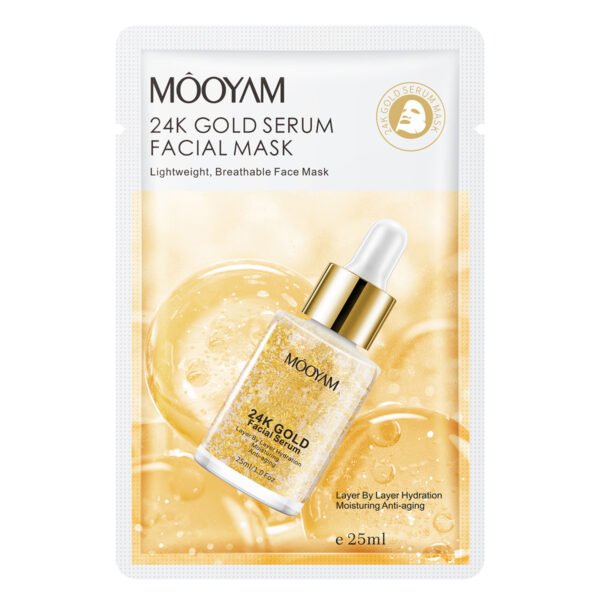 MOOYAM 24K Gold Snail Retinol Essence Mask Moisturizing VC Hyaluronic Acid Collagen Mask Factory Wholesale Private Label OEM - Image 8