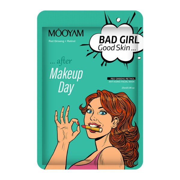 MOOYAM Niacinamide Mask Hydrating Hyaluronic Acid Mask BAD GIRL Series Red Ginseng Honey Bamboo Charcoal Mask Manufacturer Wholesale Private Label OEM - Image 11