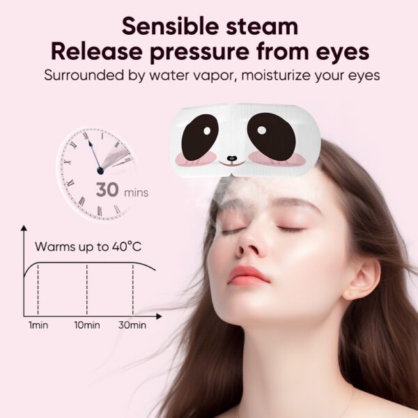 MOOYAM Steam Eye Mask Blackout Heating Eye Mask Relieve Eye Fatigue Hot Compress Eye Mask Disposable Heating Hot Compress Eye Mask Manufacturer Wholesale OEM Private Label - Image 3