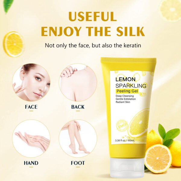 MOOYAM Lemon Exfoliating Gel Face Deep Cleansing Gel Gentle Exfoliating Scrub Facial Mud Scrub Factory Wholesale OEM Private Label - Image 4