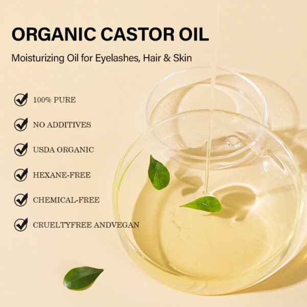 MOOYAM Castor Oil Skin Care Massage Base Oil Hair Eyebrow Eyelash Care Organic Castor Oil Factory Wholesale OEM Private Label - Image 5