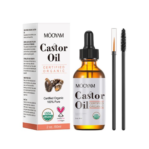 MOOYAM Castor Oil Skin Care Massage Base Oil Hair Eyebrow Eyelash Care Organic Castor Oil Factory Wholesale OEM Private Label - Image 6